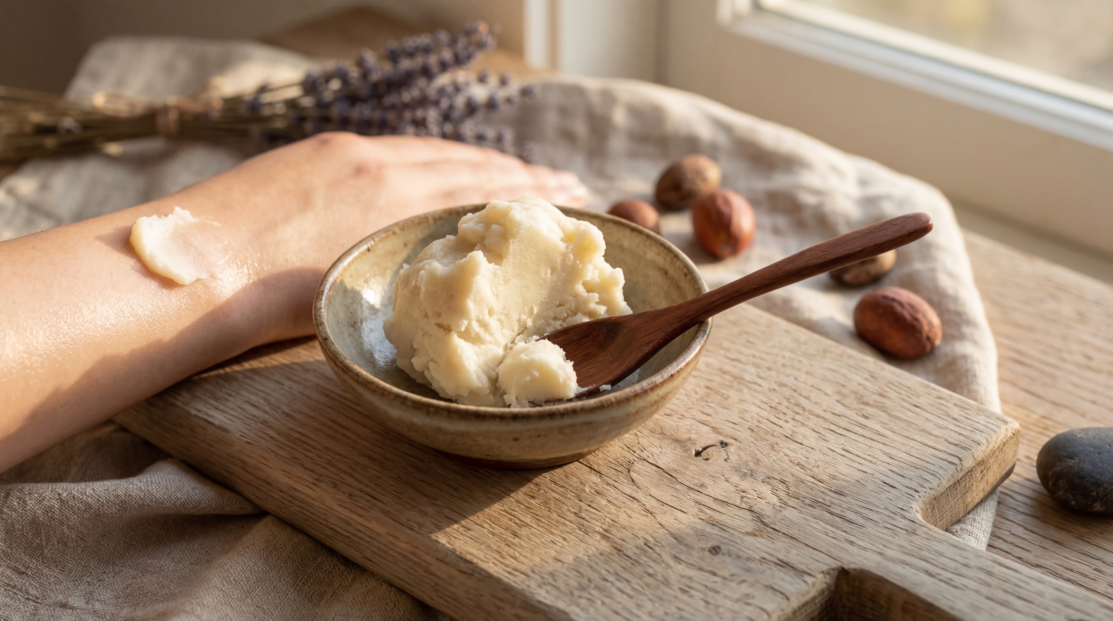 shea butter for dewy skin look