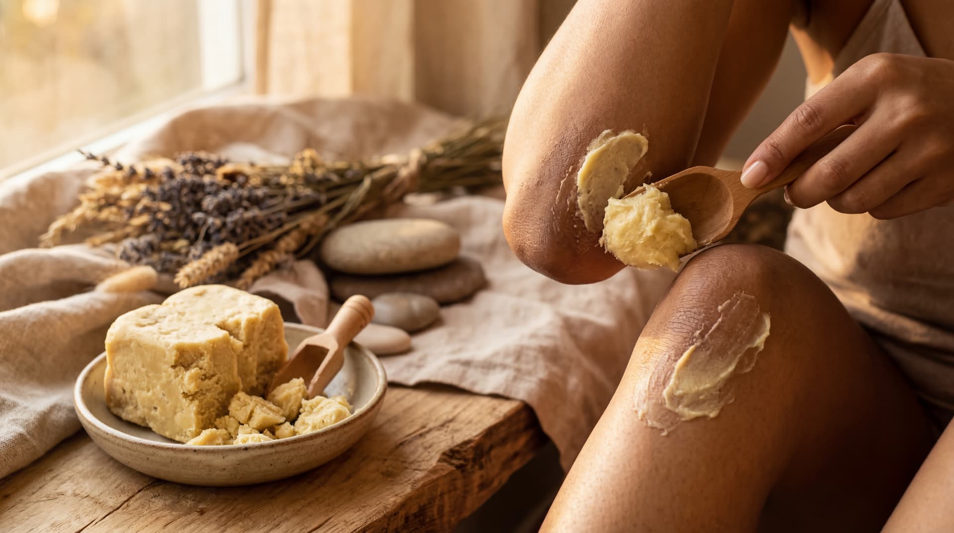 shea butter for elbows and knees