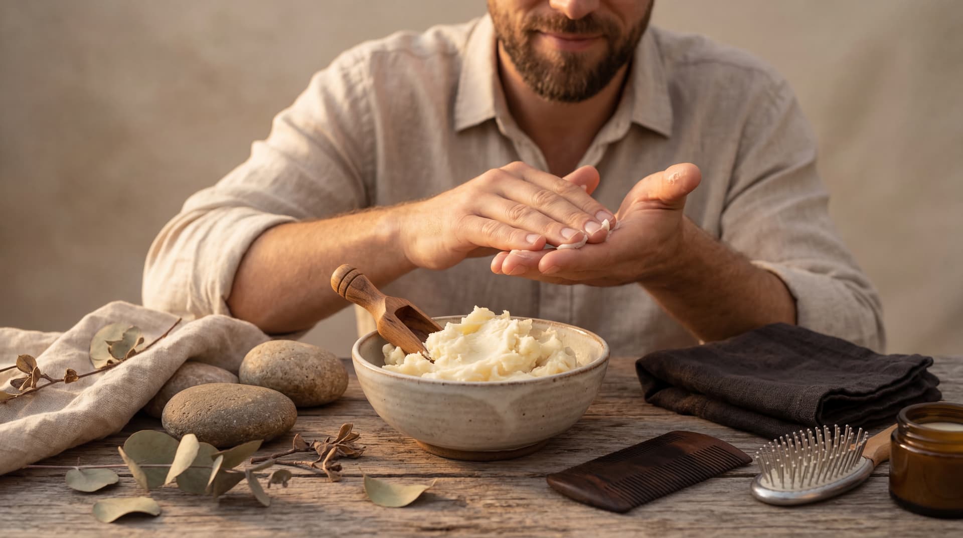 shea butter men's grooming routine