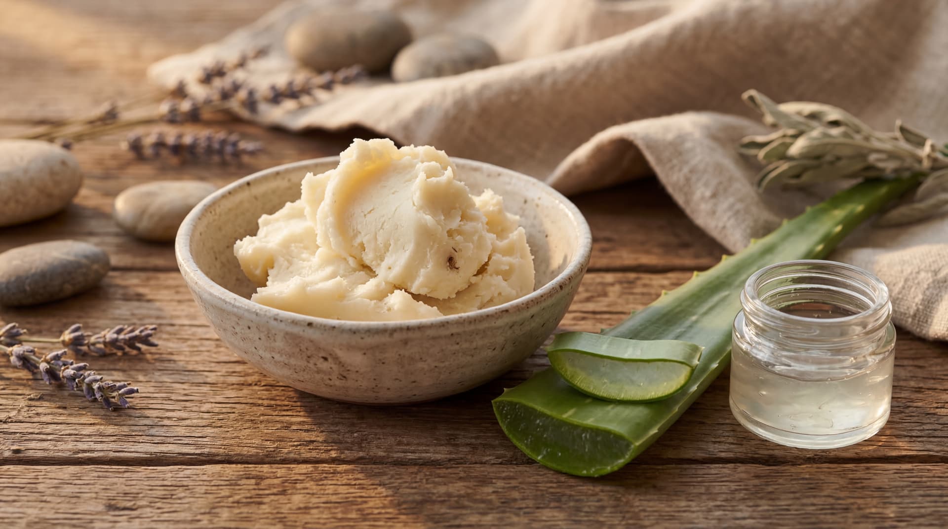 shea butter vs aloe vera for skin healing