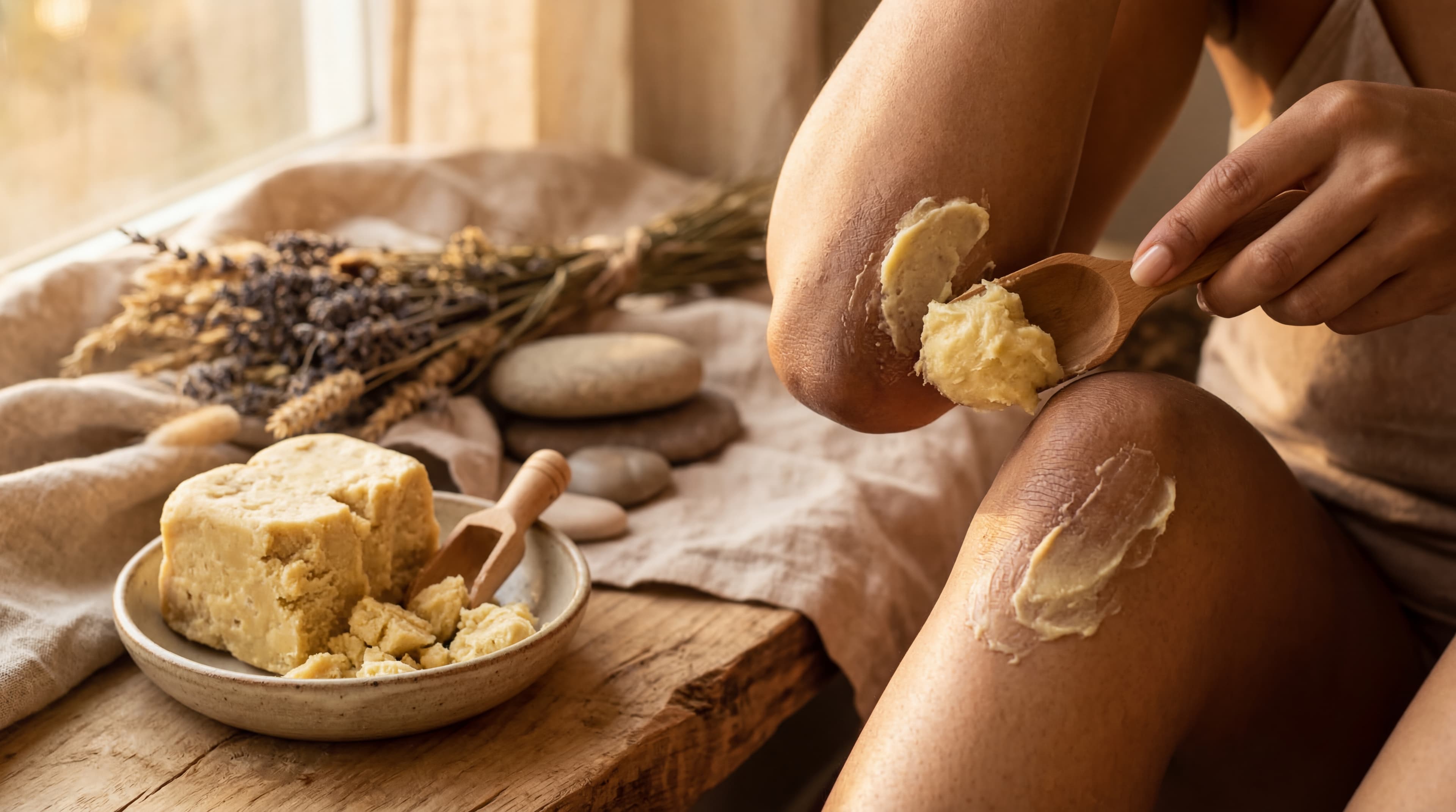 shea butter for elbows and knees