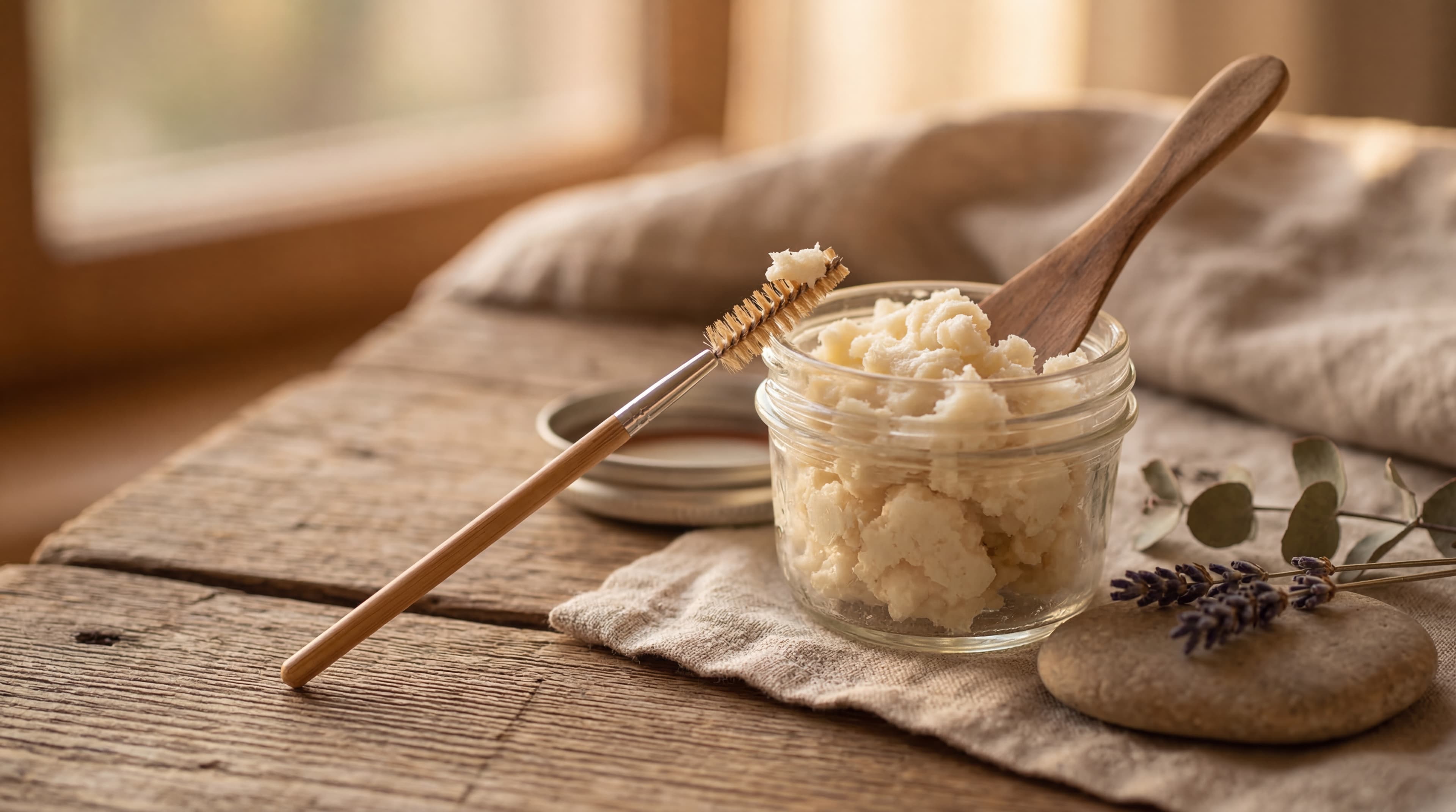shea butter for eyebrow grooming